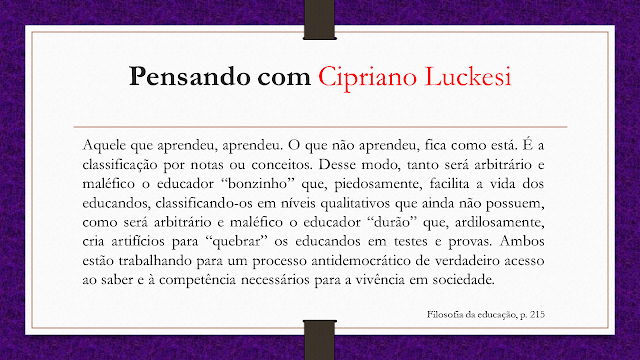 Pensando com Cipriano Luckesi