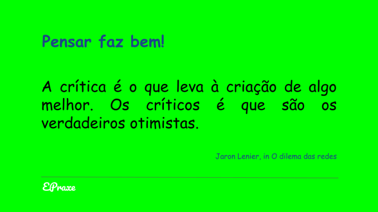 Pensar faz bem - Jaron Lanier