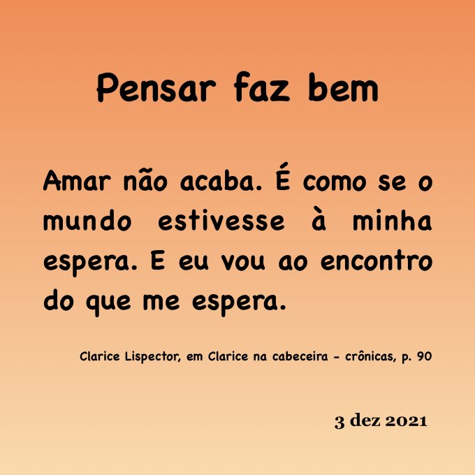 Pensar faz bem - com Clarice Lispector