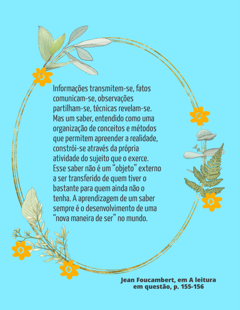 Pensar bem com Jean Foucambert